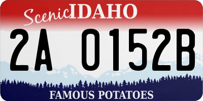 ID license plate 2A0152B