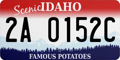 ID license plate 2A0152C
