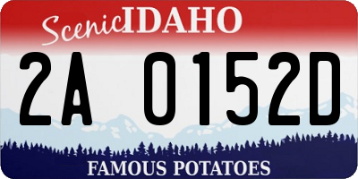 ID license plate 2A0152D