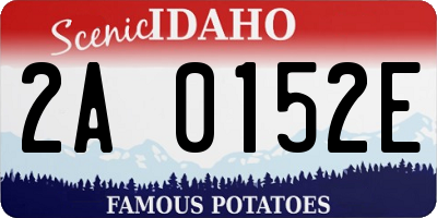 ID license plate 2A0152E