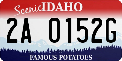 ID license plate 2A0152G