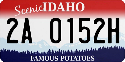 ID license plate 2A0152H