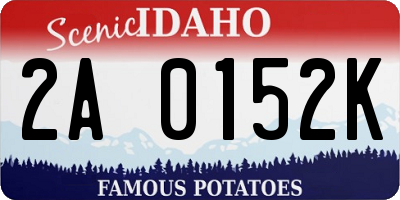 ID license plate 2A0152K