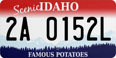 ID license plate 2A0152L