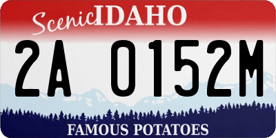 ID license plate 2A0152M