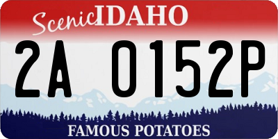 ID license plate 2A0152P