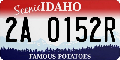 ID license plate 2A0152R