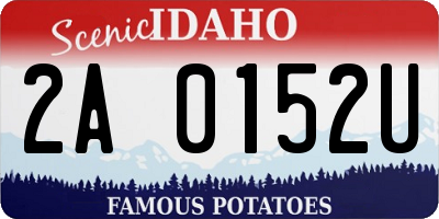 ID license plate 2A0152U