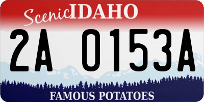 ID license plate 2A0153A