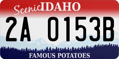 ID license plate 2A0153B