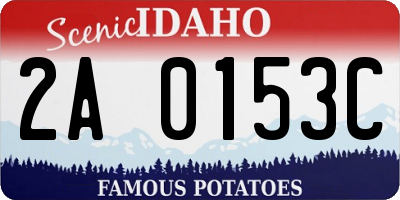 ID license plate 2A0153C