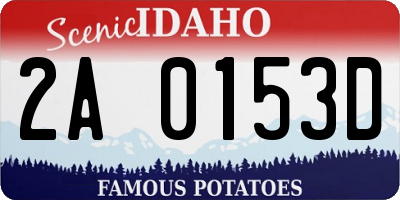 ID license plate 2A0153D