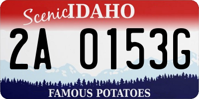 ID license plate 2A0153G