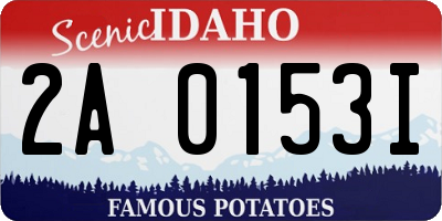 ID license plate 2A0153I
