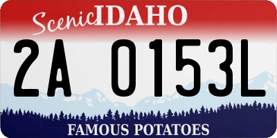 ID license plate 2A0153L