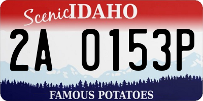 ID license plate 2A0153P