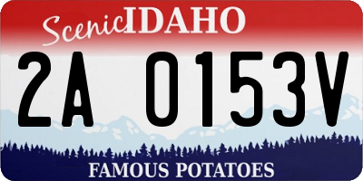 ID license plate 2A0153V