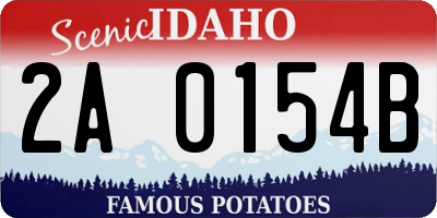 ID license plate 2A0154B