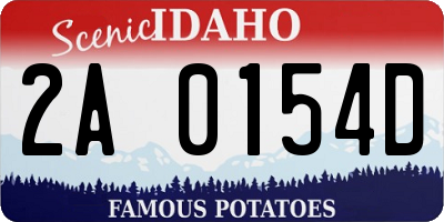 ID license plate 2A0154D