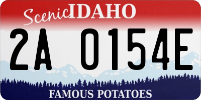 ID license plate 2A0154E
