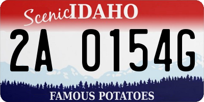 ID license plate 2A0154G