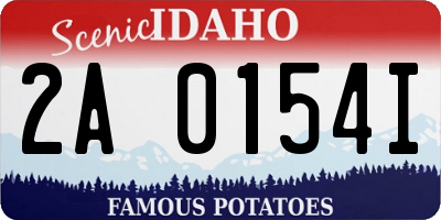 ID license plate 2A0154I