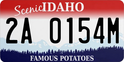 ID license plate 2A0154M