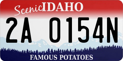 ID license plate 2A0154N