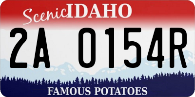 ID license plate 2A0154R