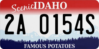 ID license plate 2A0154S