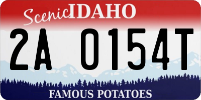ID license plate 2A0154T