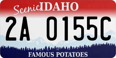ID license plate 2A0155C