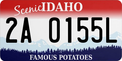 ID license plate 2A0155L