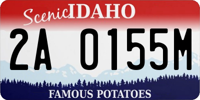 ID license plate 2A0155M