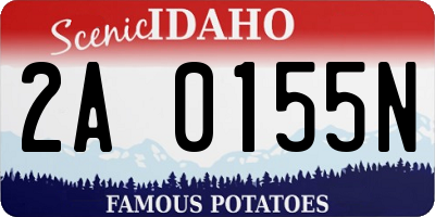 ID license plate 2A0155N