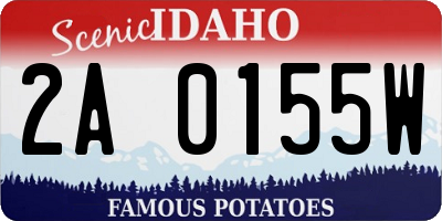 ID license plate 2A0155W