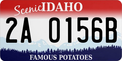 ID license plate 2A0156B