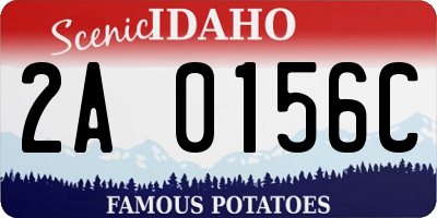ID license plate 2A0156C