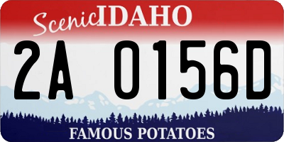ID license plate 2A0156D