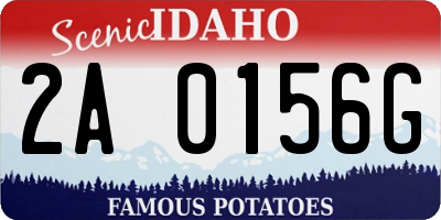 ID license plate 2A0156G