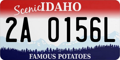 ID license plate 2A0156L