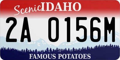 ID license plate 2A0156M