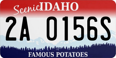 ID license plate 2A0156S