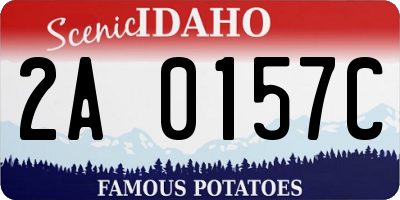 ID license plate 2A0157C
