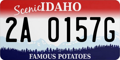 ID license plate 2A0157G