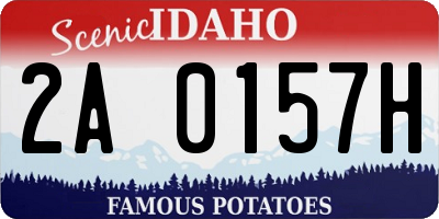 ID license plate 2A0157H