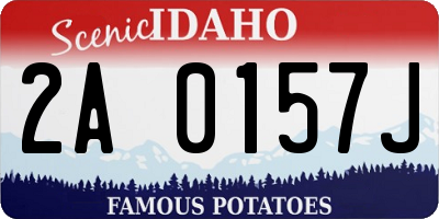 ID license plate 2A0157J