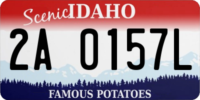 ID license plate 2A0157L
