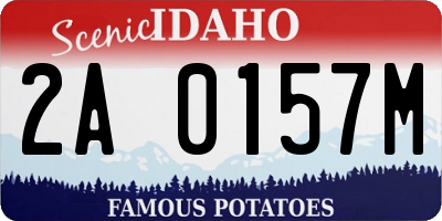 ID license plate 2A0157M