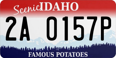 ID license plate 2A0157P